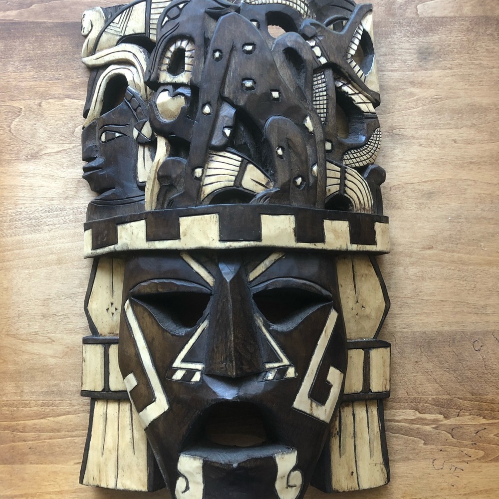 Mexican Handcarved Mask Wall Decor Indoor Outdoor